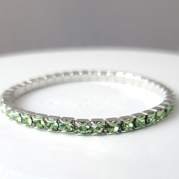 Set of 3 Rhinestone Stretch Bracelets - Picture 2 of 4